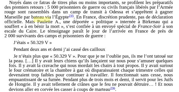 Extrait livre de Didier Epelbaum Pas un mot pas une ligne 1944-1994, des camps de la mort au génocide rwandais. Stock, 2005.