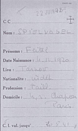 fiche internement Drancy Felix Spielvogel