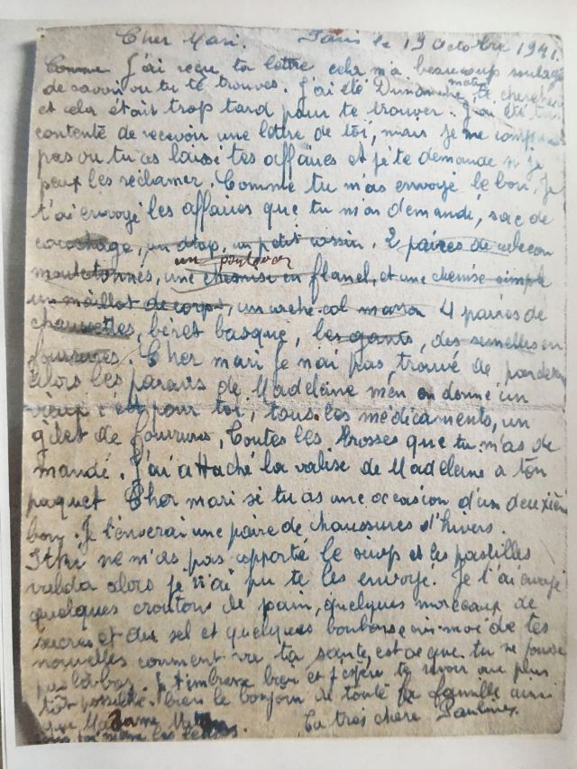 19411019 ESZENBAUM Perla carte verso