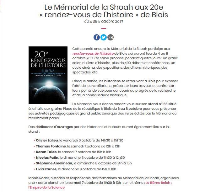 Blois 20e RDV de l'histoire