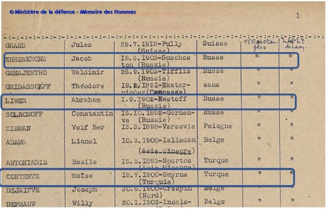 extrait engagés volontaires 1939