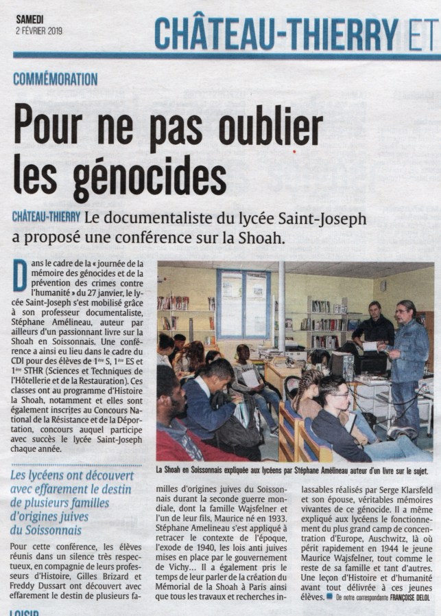 L'Union 2 février 2019, Françoise Delol.